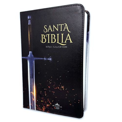 Biblia Espada Letra Grande 12 puntos RV1960 imit piel negro