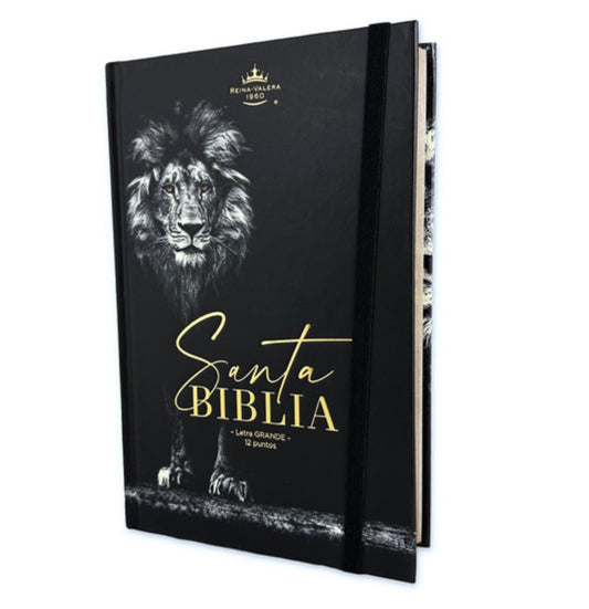 Biblia León Letra Grande 12 puntos
RV1960 tapa dura negro con elástico